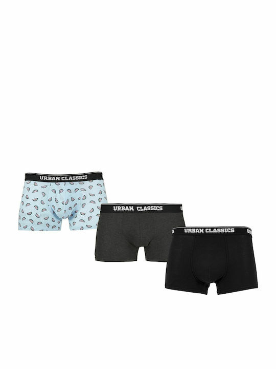 Herren Boxershorts Blue / Grey / Black 3Packung