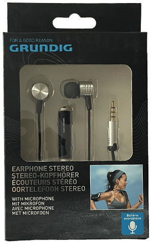 Grundig 16318 In-ear Handsfree με Βύσμα 3.5mm Χρυσό