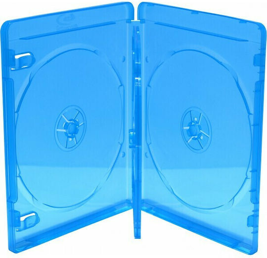 MediaRange DVD Box BOX38-4-30 για 4 Δίσκους με Διάφανη Πρόσοψη σε Μπλε Χρώμα