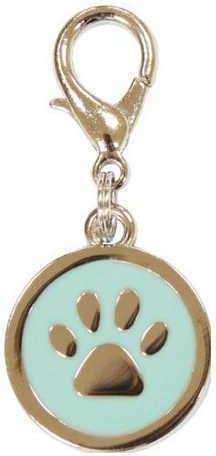 Croci Paw Light Blue Hundemarke Rundschreiben mit Licht Blau 2.5cm