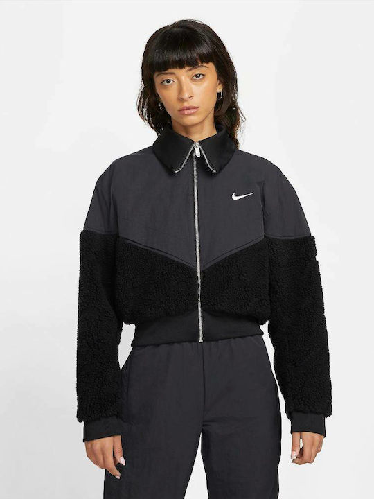 Nike Sportswear Icon Clash Κοντό Γυναικείο Bomber Jacket Μαύρο