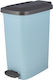 Lalos Plastic Waste Bin with Pedal Blue 25.5x16.3x32cm