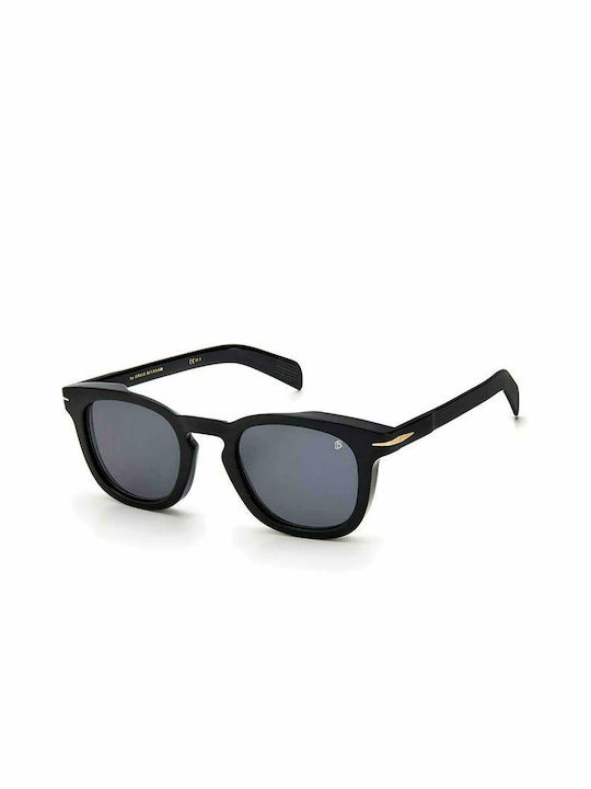 David Beckham Men's Sunglasses with Black Plastic Frame and Black Lens DB 7030/S 2M2/IR