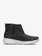 On The Go Suede Women's Ankle Boots Platform Gray