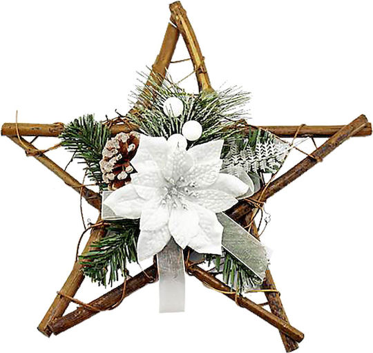 XMASfest Wood Christmas Decorative Pendant Star 30cm White