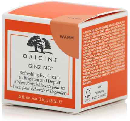 Origins Ginzing Eye Cream for Moisturizing & Dark Circles With Color Warm 15ml