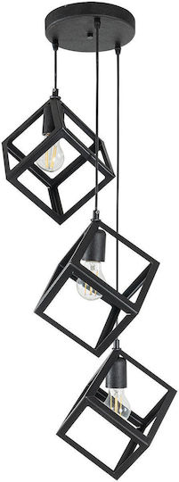 ARlight PDT 1249-3 ΒΚ Hängelampe Schwarz mit Fassung E27 35x95cm.