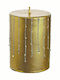 JK Home Decoration Christmas Gold Candle 10cm