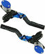 Set of Motorcycle Brake/Clutch Levers Adjustable Blue AU-00745