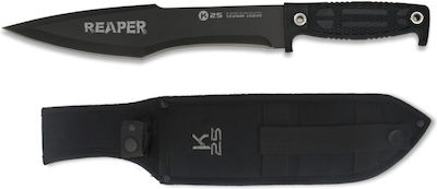 K25 Reaper 25 Machete Black with Blade made of Stainless Steel in Sheath