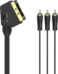 HAMA Cablu Scart de sex masculin - Bărbat compozit 1.5m Negru 00205156