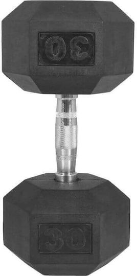 inSPORTline 22094 Hexagon Rubber Dumbbell 1 x 30kg