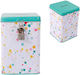 I-Total Bubble Children's Money Box Metal Turquoise/White 10.6x10.6x15.3cm