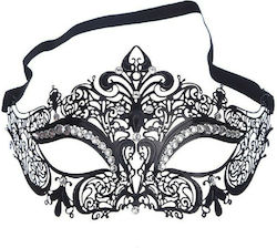 Pretty Love BDSM Maske Schwarze Metall-Augenmaske mit Strasssteinen in Schwarz Farbe