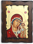 Virgin Mary Kazan Wooden Icon 23x17cm