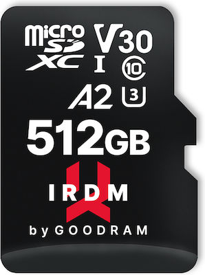 GoodRAM IRDM microSDXC 512GB Clasa 10 U3 V30 A2 UHS-I cu adaptor