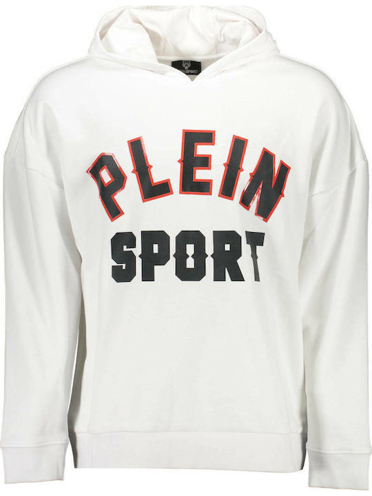 Plein Sport Суитшърт с Качулка Бял
