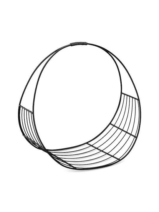 Navaris Metallisch Korb Holzlagerung 49x30.5x50.5cm