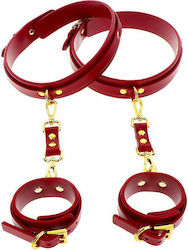 Taboom Wrist to Thigh Cuff Set Set zur Gliederfesselung in Braun Farbe