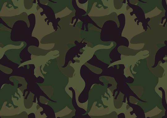 Σουμέν Μονό Πλαστικό Dino Camo 42x27cm Πολύχρωμο 42x27cm