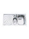 Macart Suter SL-100 Ένθετος Νεροχύτης Δεξιός Inox Σαγρέ Μ100xΠ50cm Ασημί