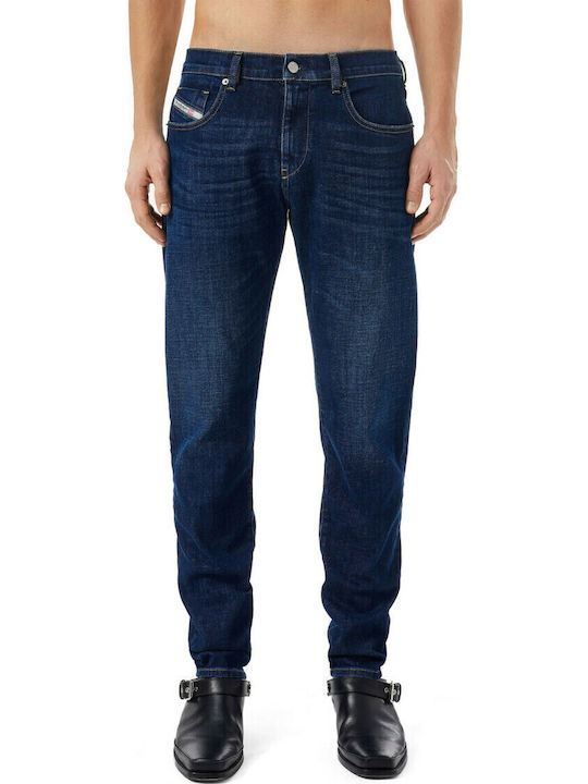 2019 D-strukt Men's Jeans Pants Elastic with Slim Fit Navy Blue