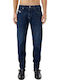 2019 D-strukt Men's Jeans Pants Elastic with Slim Fit Navy Blue