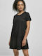Urban Classics Καλοκαιρινό Mini T-shirt Φόρεμα Μαύρο