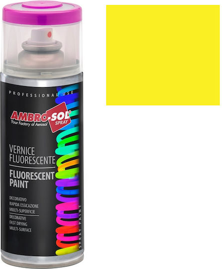 Ambro-Sol Спрей Боядисване Fluorescent Жълт 400мл 6τμχ