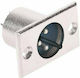 DM-0045-L XLR Σασί 3PIN Βύσμα XLR male 5τμχ Ασημί