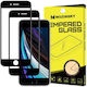 Wozinsky x2 Full Glue Full Face Tempered Glass 2pcs Black (iPhone SE 2022 / 2020 / 8 / 7)