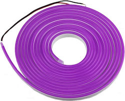 Rezistentă la apă Bandă Neon Flex LED Alimentare 12V cu Lumină Violet Lungime 5m și 120 LED-uri pe Metru