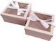 JK Home Decoration Paper Box for Gift Pink 25.5x12.5cm. 2pcs