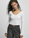 Short Women's Knitted Cardigan with Buttons Purple