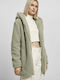 Sherpa Women's Soft Salvia Coat with Hood