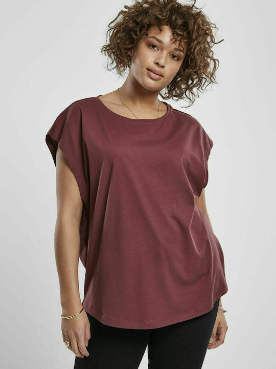 Urban Classics TB3406 Women's T-shirt Cherry