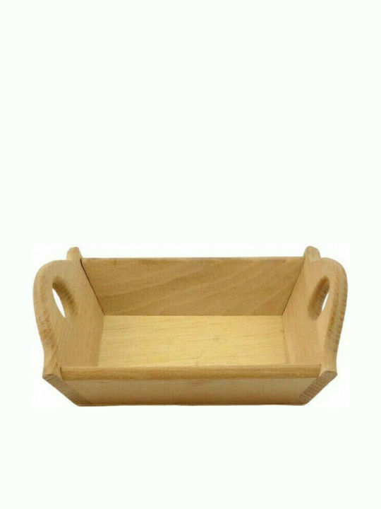 Wooden Bread Basket Beige 29x17x5.5cm