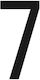 Lampa Car Number Stickers "7" 6 x 3cm in Black Color 1pcs