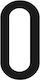 Lampa Car Number Stickers "0" 6 x 3cm in Black Color 1pcs