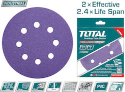 Total Orbital Sander Sheet with Holes 150x150mm 10pcs