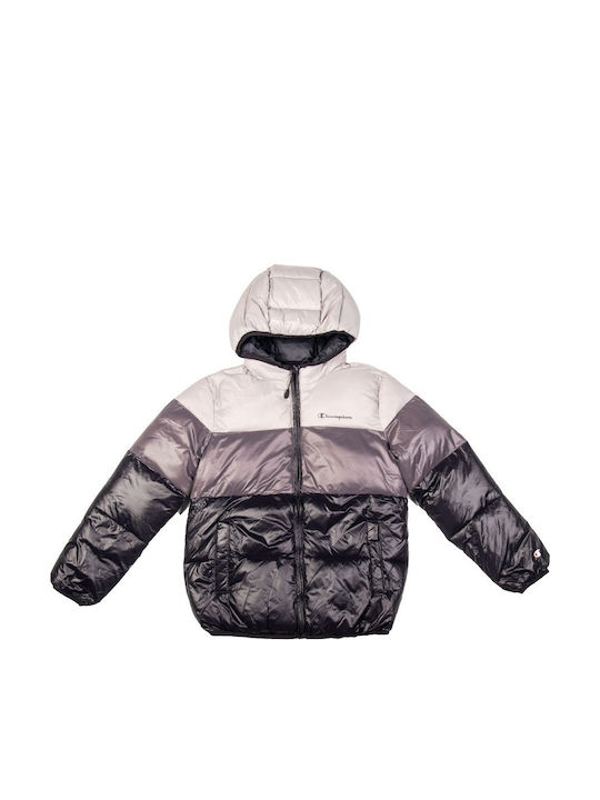 Kinder Steppjacke Kurz Beidseitig mit Kapuze Mehrfarbig