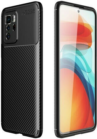 Carbon Back Cover Σιλικόνης Μαύρο (Poco X3 GT)