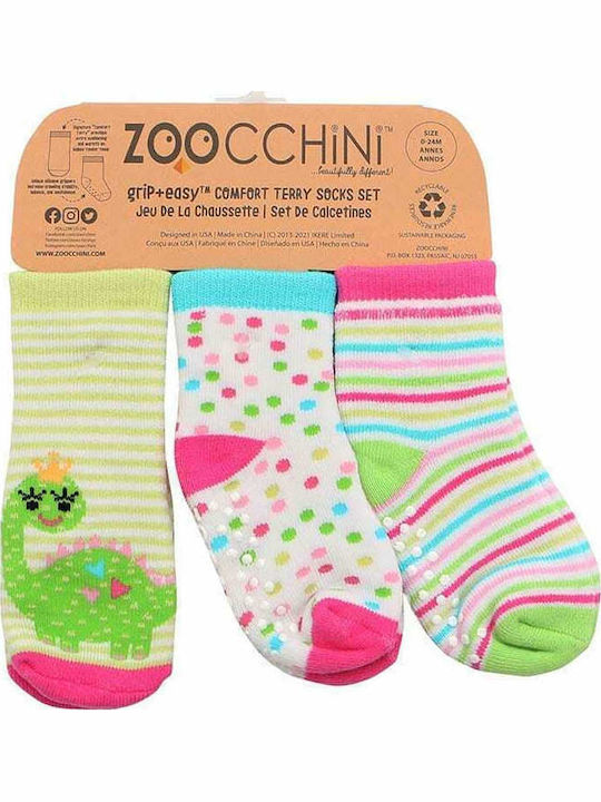 Zoocchini Παιδικές Κάλτσες Μακριές Πολύχρωμες 3 Ζευγάρια