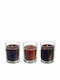 JK Home Decoration Christmas Glass Candle 24.5x6.5cm 3pcs
