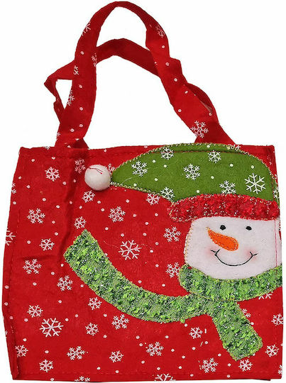 XMASfest Christmas Bag for Gift Red 17x16cm.