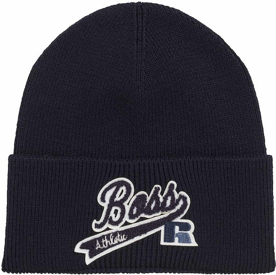 X Russell Athletic Beanie Unisex Beanie Gestrickt in Marineblau Farbe