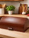 Karvounis Bread Box with Lid Wooden Brown 38x27x16cm