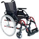 Sunrise Medical 24" Breezy Style Αναπηρικό Αμαξίδιο 24" Πτυσσόμενο Ελαφρού Τύπου με Απλή Πλάτη 38cm Κόκκινο