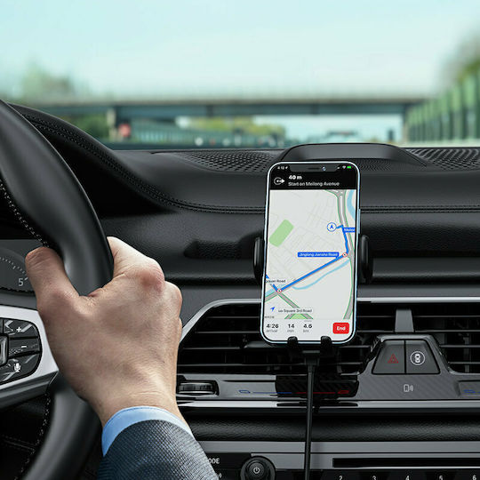 Acefast D1 3in1 Gerätehalterung für Handy 4.5" - 6.7" mit kabelloser Ladung 15W Schwarze Acefast D1 3in1 Gerätehalterung für Handy 4.5" - 6.7" mit kabelloser Ladung 15W Schwarze