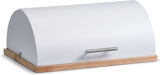 Zeller Metallic Bread Box with Lid Beige 39x28x16.3cm